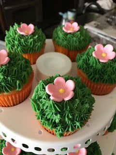 Cinco de Mayo Cactus Cupcakes with Flower