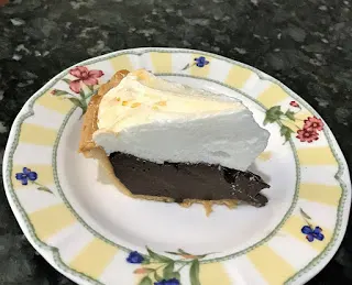 Slice of Chocolate Meringue Pie