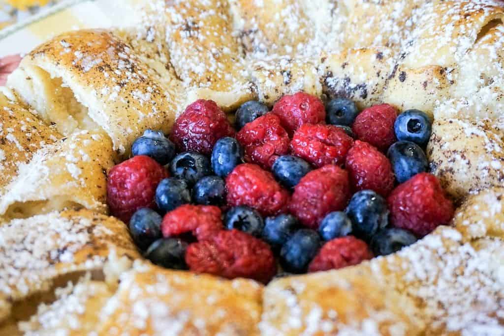 Stuffed French Toast Ring with Fresh Fruit