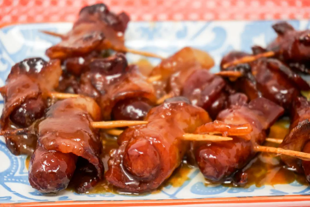 Air Fryer Bacon-Wrapped Smokies