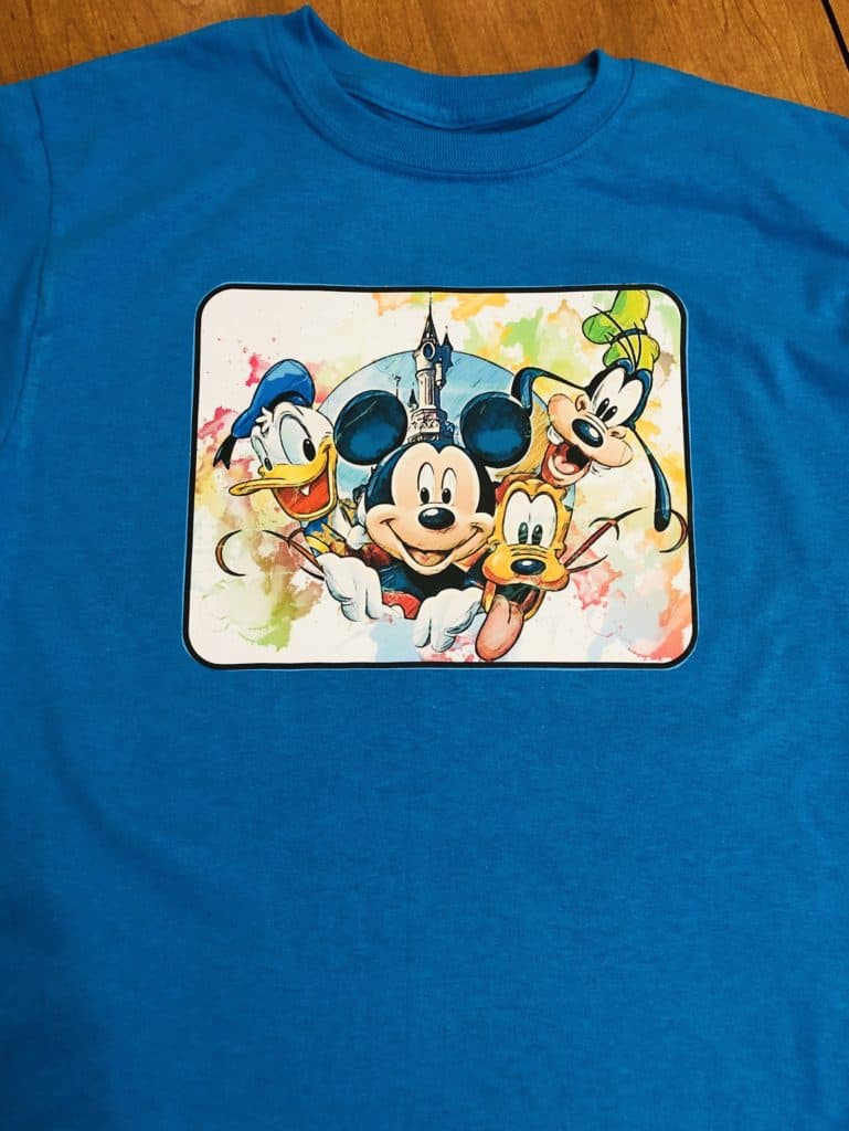 DIY Disney Shirt Watercolors