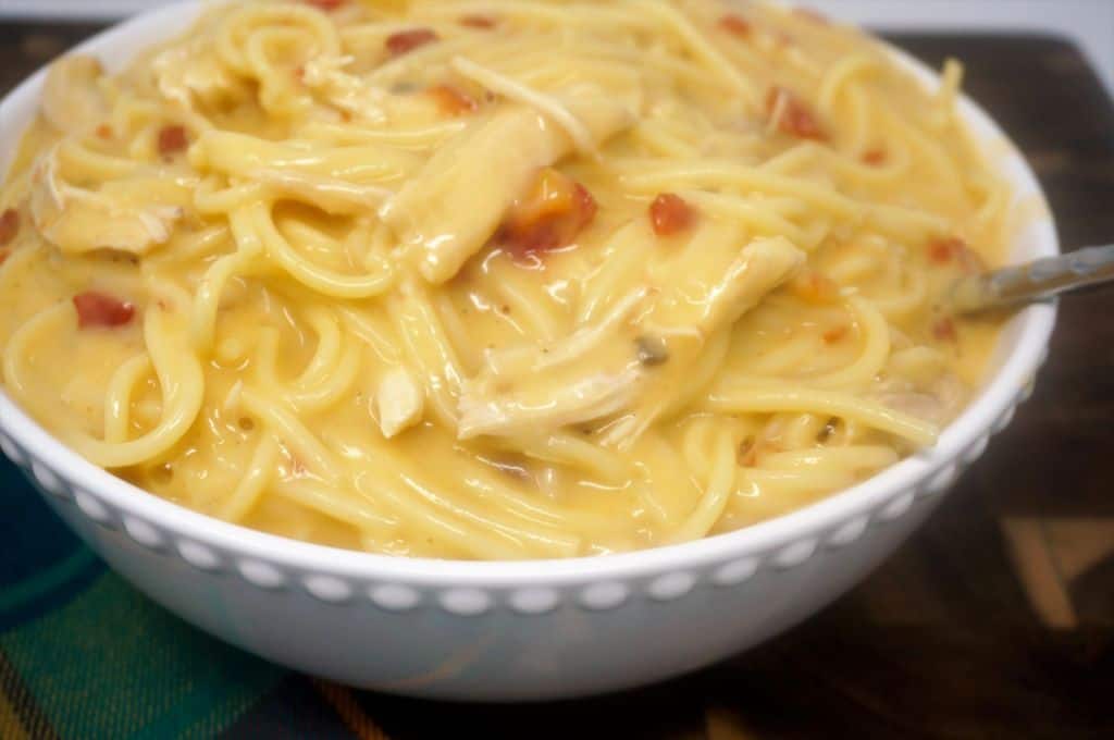 Instant Pot Chicken Spaghetti with cream of mushroom soup