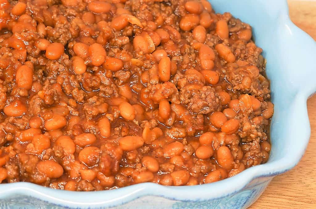 easy southern baked beans recipe with ground beef