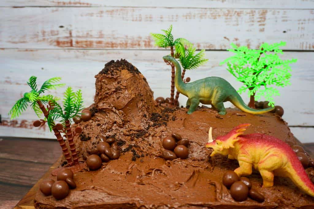 Dinosaur chocolate cake