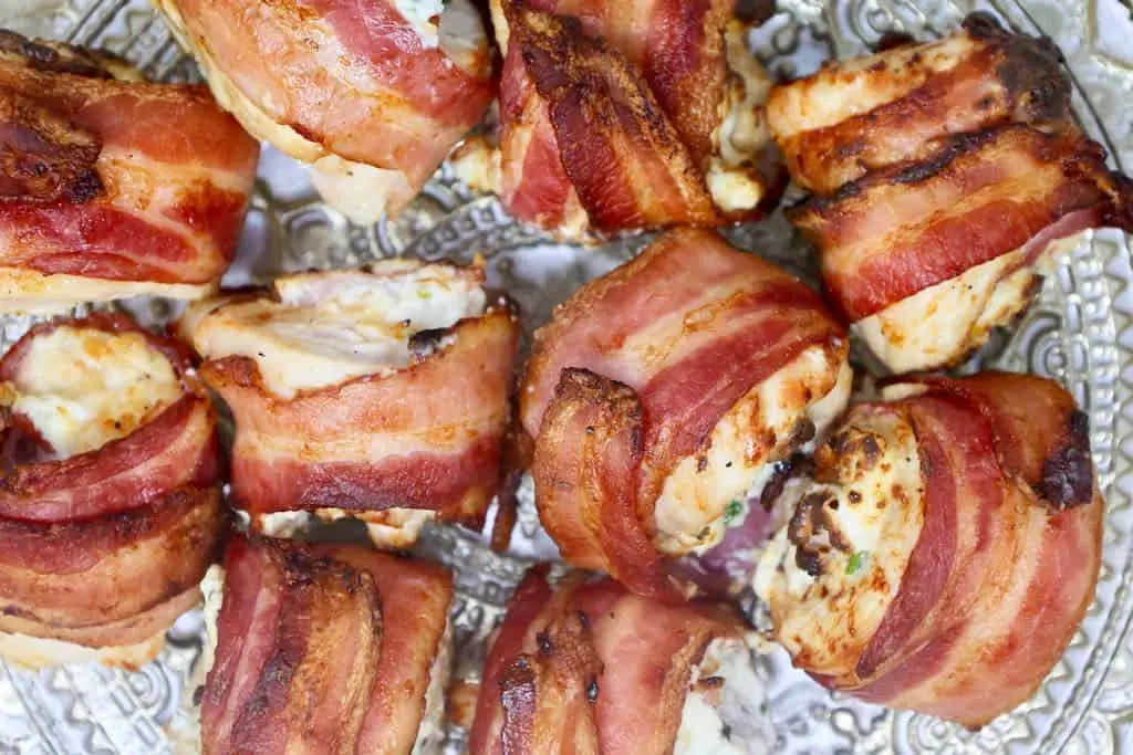 air fryer bacon wrapped chicken with cream cheese