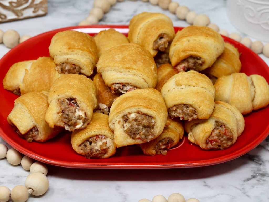 rotel sausage and cream cheese crescents