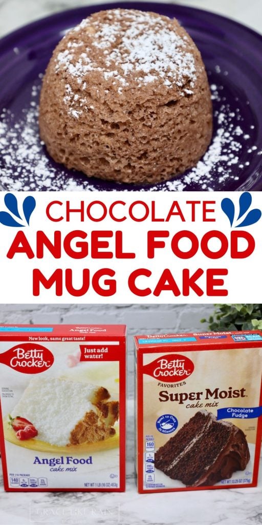 ingredients for a chocolate angel food mug which is known as a 3 2 1 cake