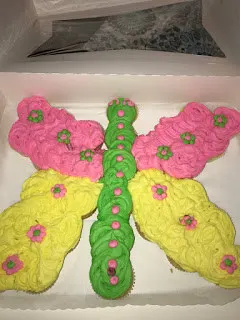 Butterfly cupcake cake