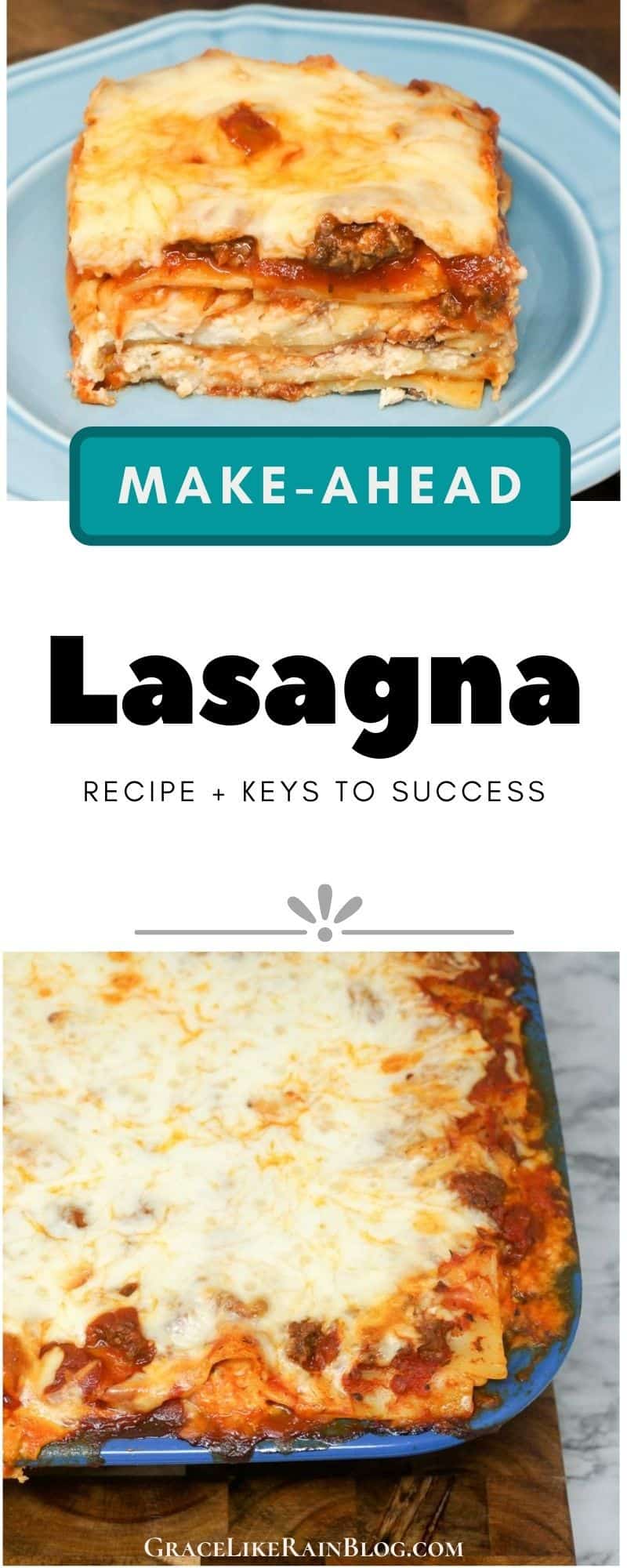 Make-Ahead Lasagna - Grace Like Rain Blog
