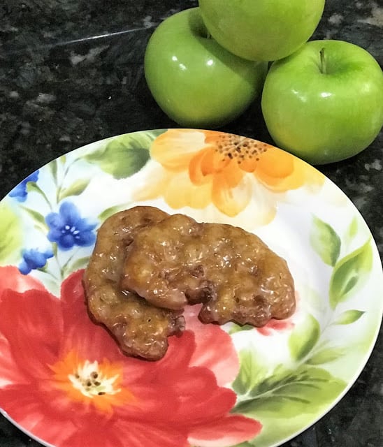 Apple Fritters on Plate