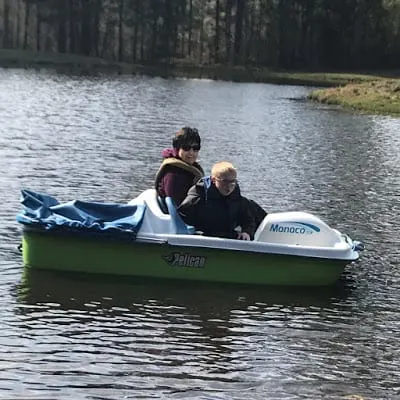 Pedal Boat with green bottom