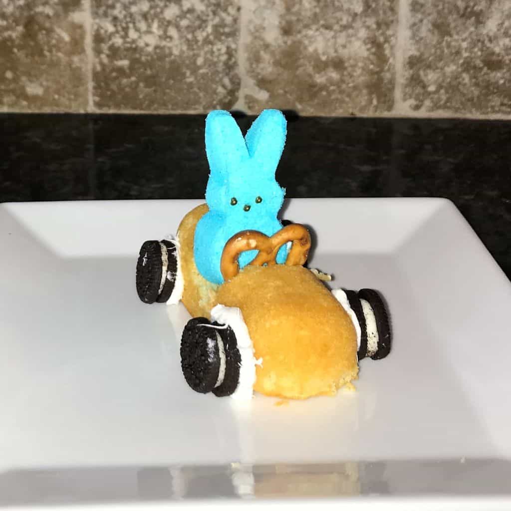 Blue Easter Bunny Peep Race Car
