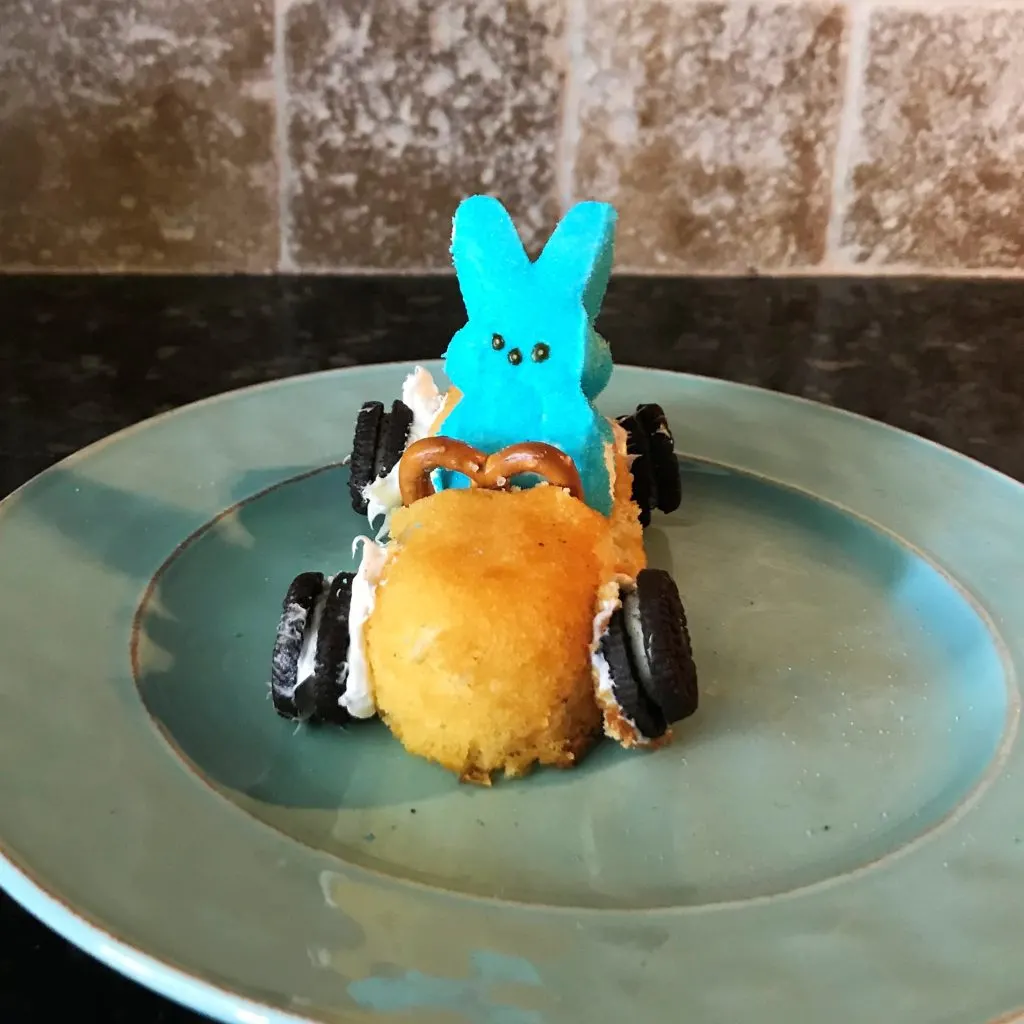 Blue Easter Bunny Peep Race Car