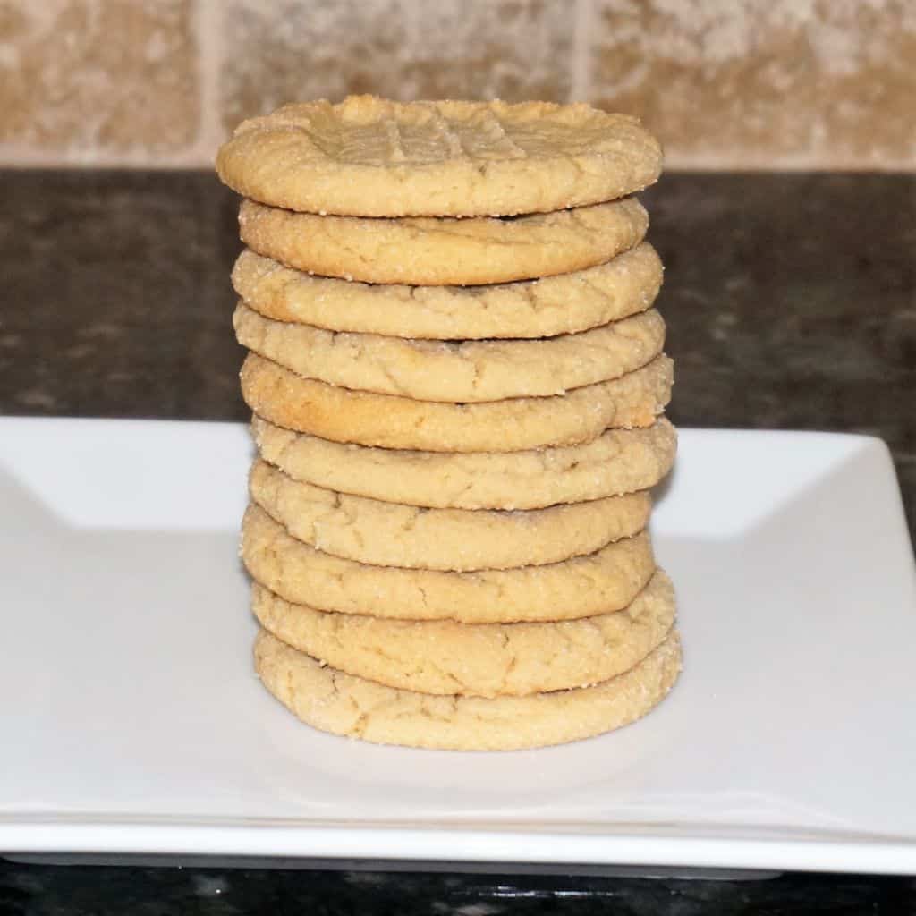 peanut butter cookie stack
