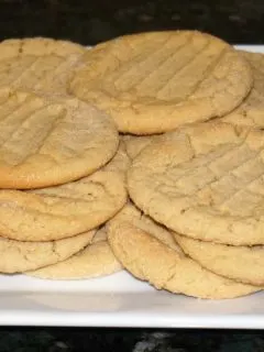 plate of peanut butter cookies