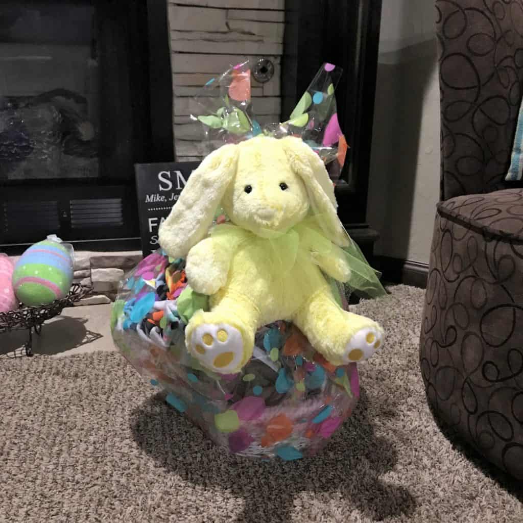 Easter Basket with Yellow Bunny