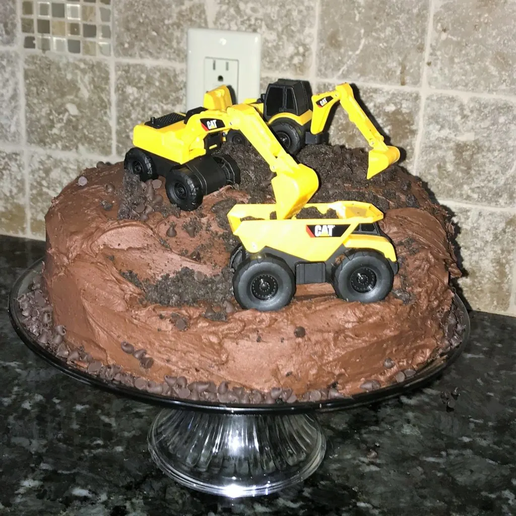 chocolate construction cake