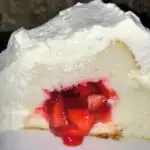 Slice of Strawberry Angel Cake
