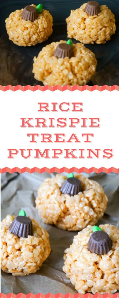 Rice Krispie Treat Pumpkins