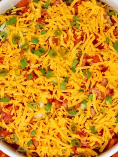 featured image for mexican layer dip recipe