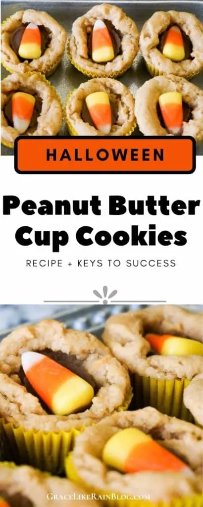 Halloween Candy Corn Peanut Butter Cup Cookies