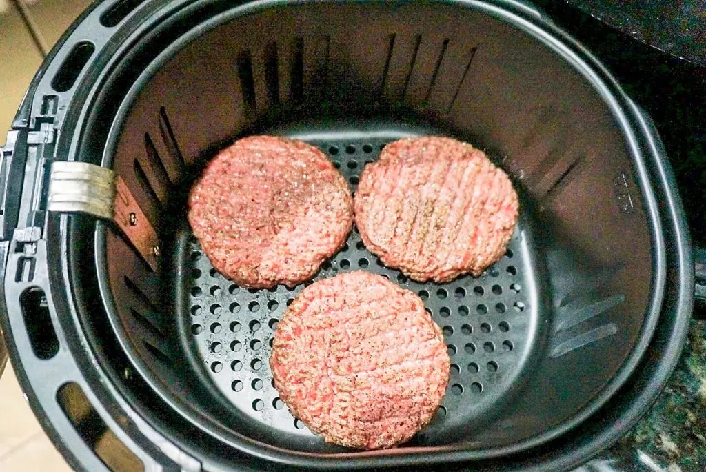 ingredients for Air Fryer Hamburgers