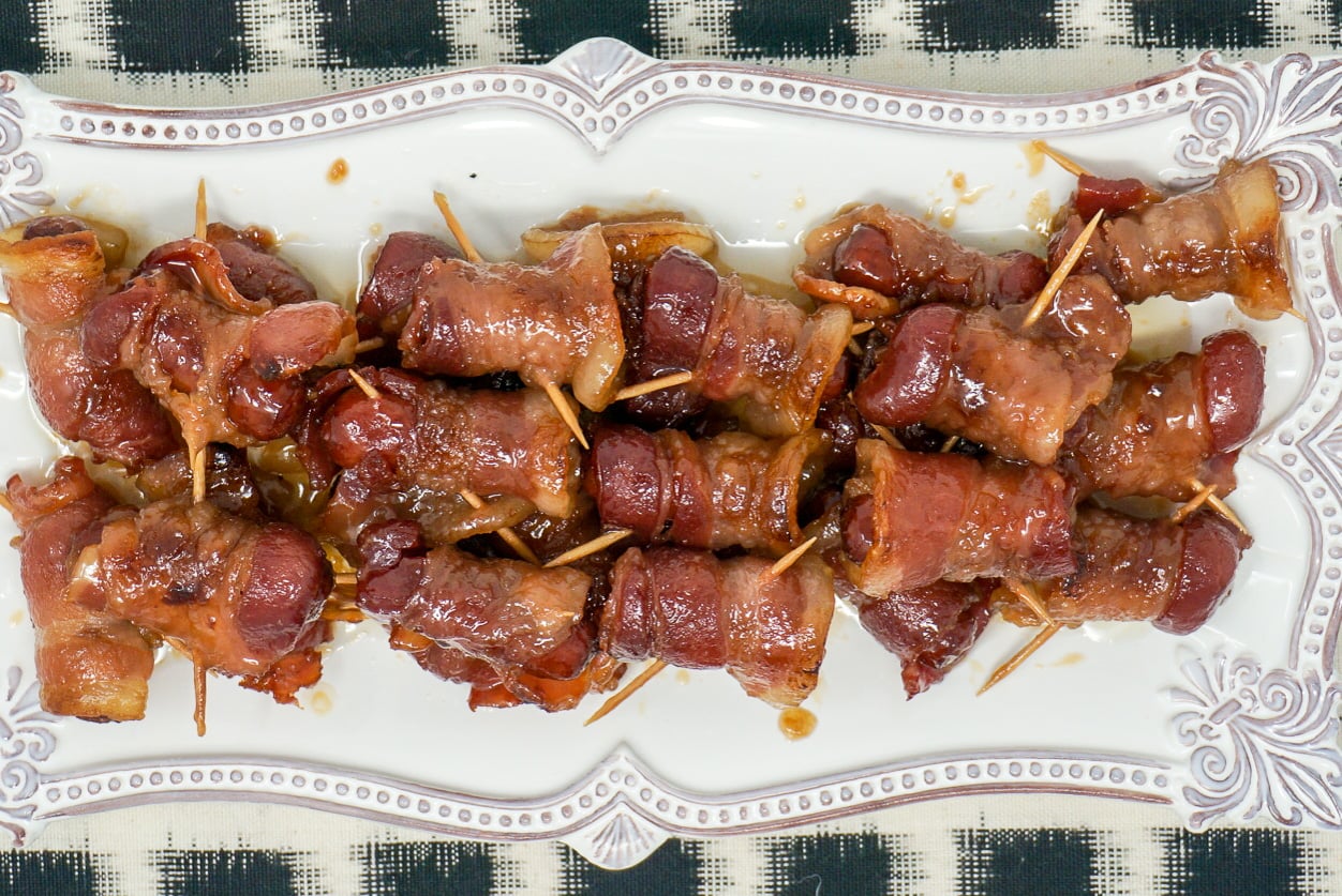 Bacon Wrapped Smokies with Brown Sugar and Butter (Easy Little Smokies ...