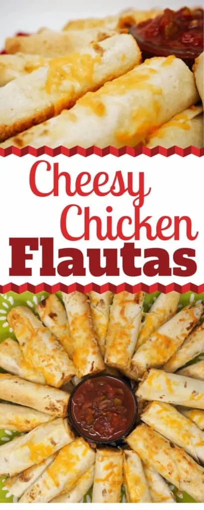 Cheesy Chicken Flautas