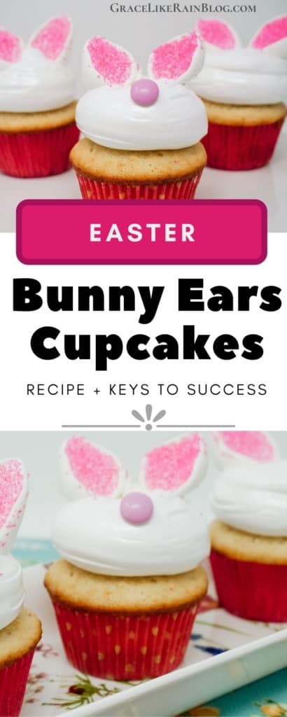 Easter Bunny Ears Cupcakes