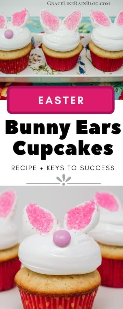 Easter Bunny Ears Cupcakes