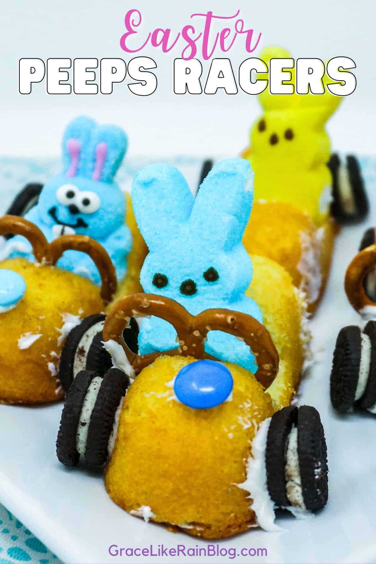 Fun and Easy Easter Bunny Peeps Race Cars Recipe - Grace Like Rain Blog