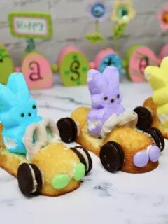 easter peeps race cars made from twinkies