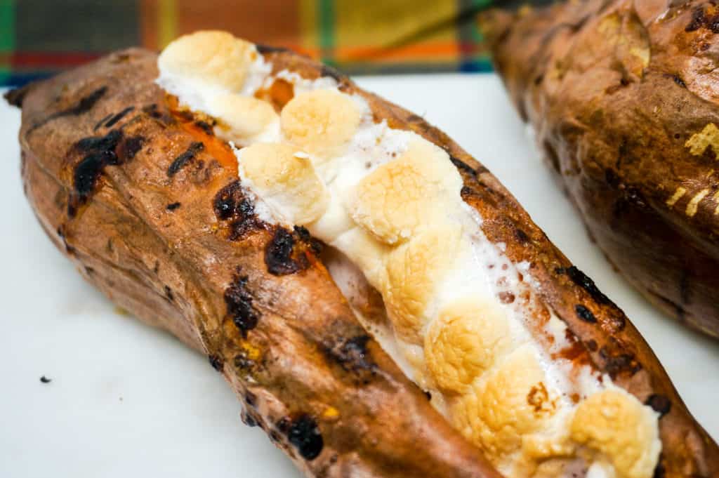 Air Fryer Sweet Potato with Marshmallows