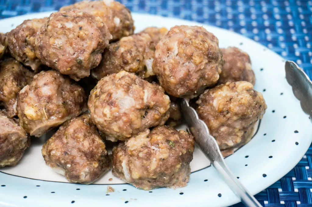 Meatballs Cooked in Air Fryer