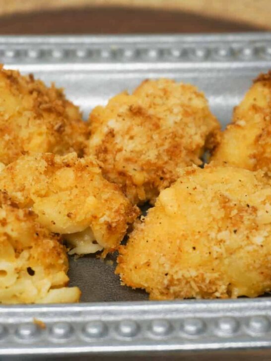 Air Fryer Spicy Mac and Cheese Bites