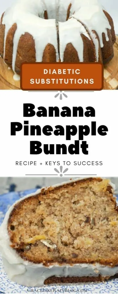 Banana Pineapple Bundt with Diabetic Substitutions