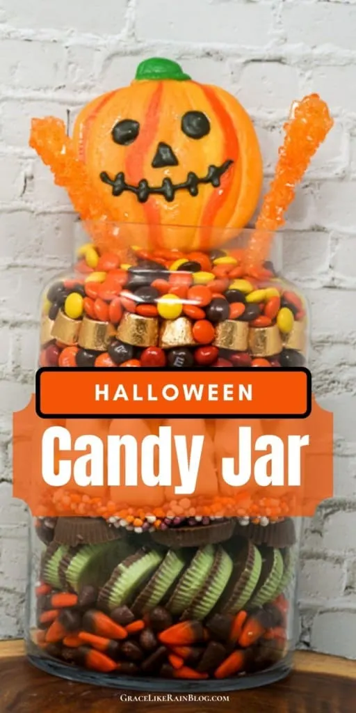 Halloween Candy Jar with Lollipops