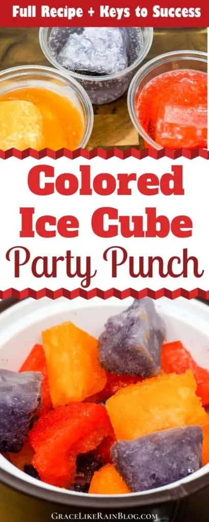 Colored Ice Cube Party Punch