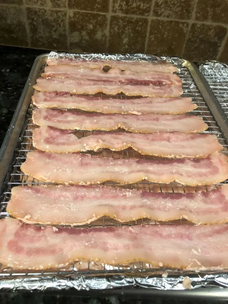 Sous Vide Bacon ready for the oven
