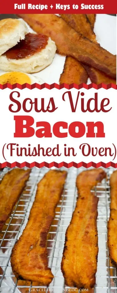 Sous Vide Bacon Recipe Finished in Oven