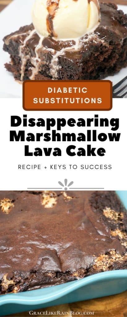 Disappearing Marshmallow Lava Cake with Diabetic Substitutions