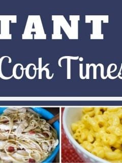 Instant Pot Cook Times Small