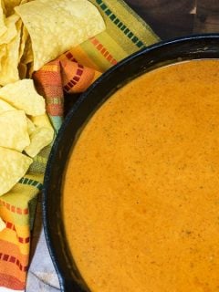 Chili's Skillet Queso in Cast Iron Skillet
