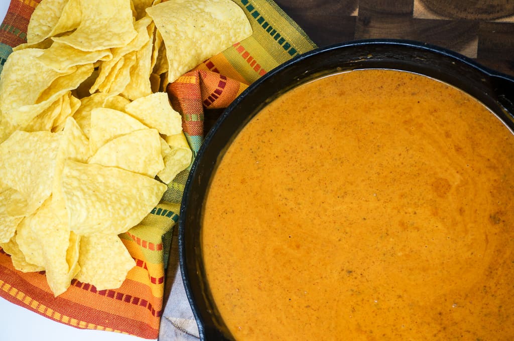 Chili's Skillet Queso in Cast Iron Skillet