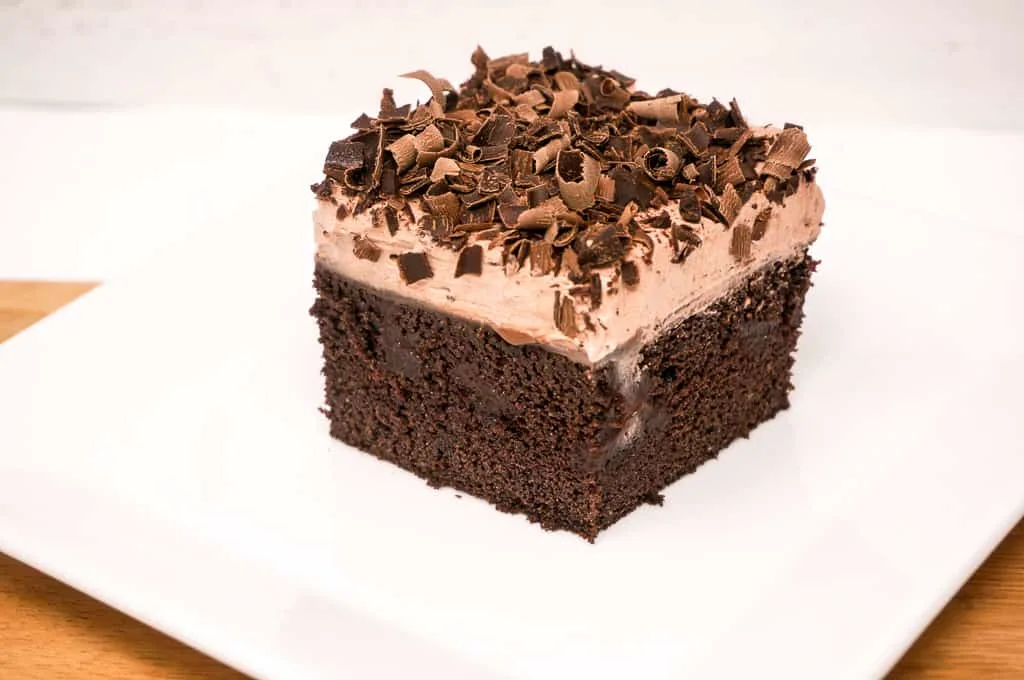 Dark Chocolate Poke Cake
