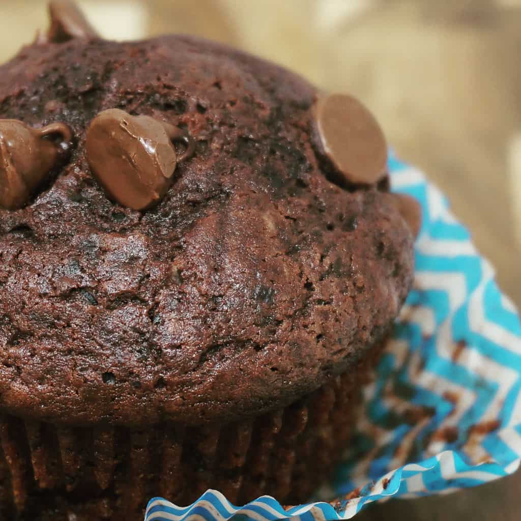 Double Chocolate Muffins with Chocolate Chips