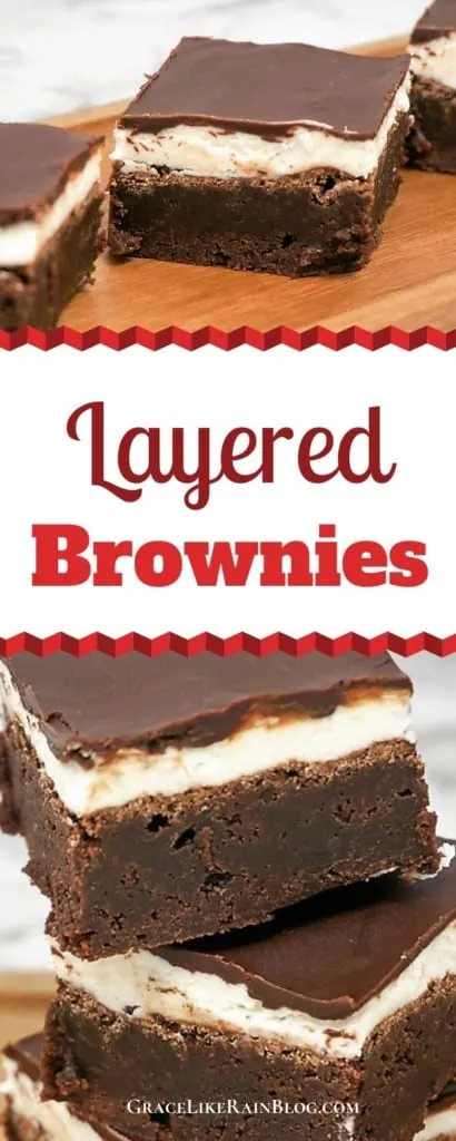 Layered Brownies with Frosting