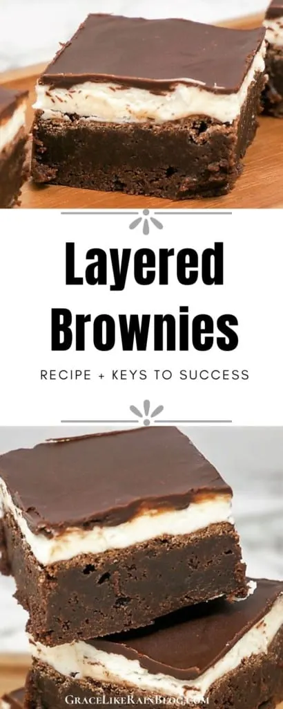 Layered Brownies with Frosting
