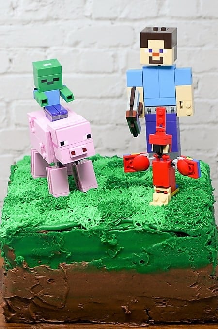 Lego Minecraft Cake