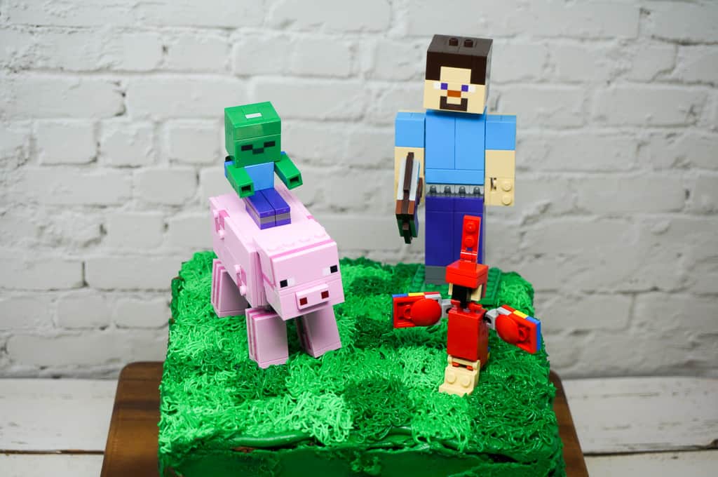 Lego Minecraft Cake